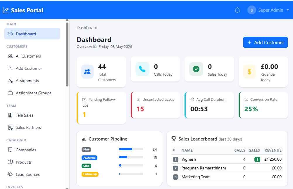 Sales Portal